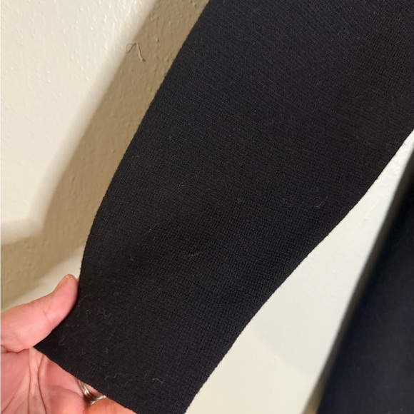 Eileen Fisher black wool button up cardigan - Picture 5 of 8